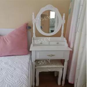 엔틱화장대 서랍 공주 고급 세트 거울 중학생 모던