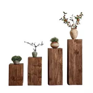 원목 전시다이 디스플레이 미술관 선반 앤티크 보관함 촬영 작품 보관 길이 우드 스탠드