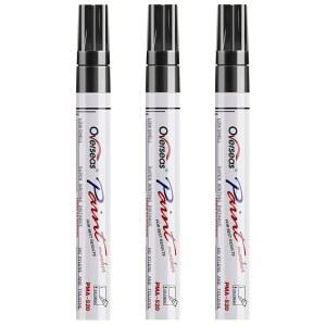 해외 영구 페인트 마커 펜 - 금속, 암석, 목재, 직물, 플라스틱, 캔버스, 머그컵, 돌, 유리용 블랙 오일 기반 3팩, 중간 팁, 빠른 건조 및 방수