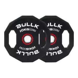 베스코 불크 중량 원판 바벨 역기 웨이트 12각 TPU 우레탄 10kg 2개