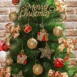 트리꾸미기 크리스마스 트리용 비즈볼 선물상자 장식 120cm 세트