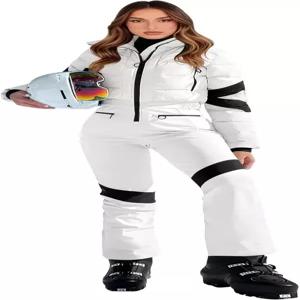 유시파이 여성 원시 스키복 겨울 야외 스포츠 따뜻한 방수 스노우수트 컬러 블록 점프수트 스노우 재킷