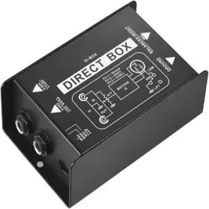 HUIOP 다이렉트 박스 전문가용 단일 채널 패시브 DI-박스 직접 주입 오디오 밸런스 및 언밸런스 신호
