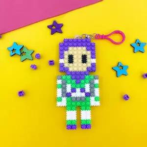 [아트박스]/오렌지몰 디폼 끼우기블럭 장난감 가방고리-우주소년