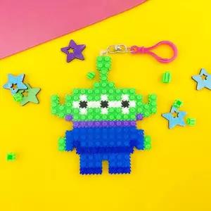 [아트박스]/오렌지몰 디폼 끼우기블럭 장난감 가방고리-외계인