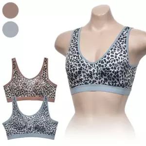 A컵 드럽고 스포츠브라 인견 런닝형 ZF 호피패턴 청량한 부드럽고 청량한 인견 호피패턴