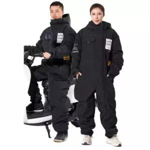 낚시 우주복 방한복 입는 침낭 일체형 방풍 파카 작업복 세트 동계 빅사이즈 바람막이 방수