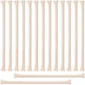 커스텀라이프 15 PCS 1/4 오일 캔들 심지 티키 토치 랜턴 램프버거 등유 알코올 버너용 0.5FT 원형 면 땋은