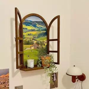 창문 장식 가짜 촬영 소품 포인트 벽 북유럽 배경 엔틱