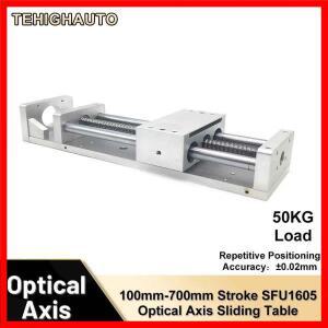 CNC XYZ 축 슬라이딩 테이블 먼지 커버가 있는 알루미늄 선형 가이드 스테이지 핸드휠 SFU1605 BallScrew10