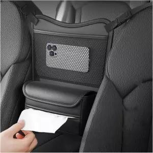 좌석 사이의 올리츠 자동차 정리함 보관 문서 전화 보관용 나파 가죽 핸드백 홀더 대용량 콘솔 포켓 지갑