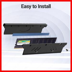 열패드가있는 JEYI DIY 메모리 RAM 방열판, PC DDR2/DDR3/DDR4/DDR5 용 데스크탑 쿨러 DDR 방사선 방출