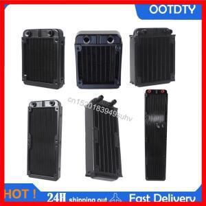 60/80/90/120mm 컴퓨터 수냉식 라디에이터 G1/4 암나사 PC CPU 열 방출 튜브