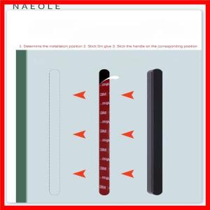 유리 슬라이딩 문짝 핸들 알루미늄 합금 발코니 주방 자체 접착 펀치 프리 가정용 하드웨어