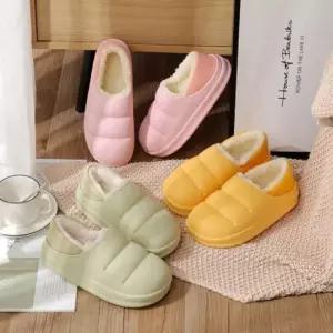 인기상품 통굽 EVA 털 안감 실내 슬리퍼 뒷밴드 겨울 방한 실내화 병원 학교 직장용 [WFLLKAI_260305]