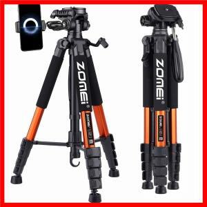카메라 DSLR 캐논 니콘용 휴대용 삼각대, 360 도 파노라마 사진 스탠드, 187cm, 73.6 인치 높이 Zomei 알루