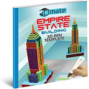 엠파이어 스테이트 빌딩 3D 펜 매트 종이 스텐실 - Mate 베이스 디자인 매트와 호환되는 건축 템플릿