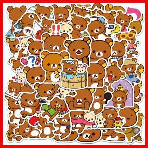 50/100PCS Kawaii Rilakkuma 곰 기타에 대 한 귀여운 만화 스티커 DIY 장난감 자전거 스케이트 보드 노트북