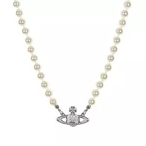 비비안웨스트우드 25FW 미니 펄 바스 목걸이 실버 63010100 02P104