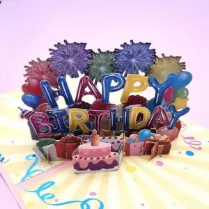 입체 생일카드 팝업 케이크 축하 엽서 감사 카드 선물용 기념일