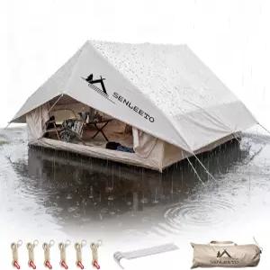 10피트 x 13피트 레인 플라이 6-8인용 4계절 방수 및 초경량 생존 텐트 쉘터 차양 천 야외 캠핑 하이킹