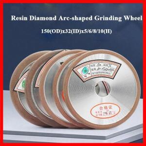 대형 아크 모양 다이아몬드 그라인딩 휠 150(OD)x32(ID)x5, 6, 8/10(H)mm, 원형 나이프, 엣지,