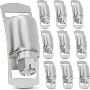 OURU 10팩 호스 클램프 스테인리스 스틸 강력 패스너 DIY 조절 가능한 대형 웜 기어 키트용 금속 나사 밴드