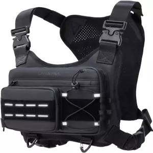 남성용 리벤트라 가슴 가방 - 러닝 팩 가벼운 노바운스 휴대폰 홀더 달리기 하이킹 및 자전거 타기용 방수