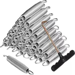 XnzoSkylz 72피스 트램펄린 스프링 5.5인치 T자형 설치 후크 교체 장착