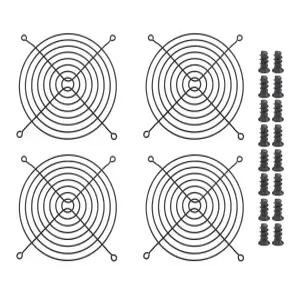 이지카고 4pcs 140mm 팬 그릴 가드 블랙 나사 포함