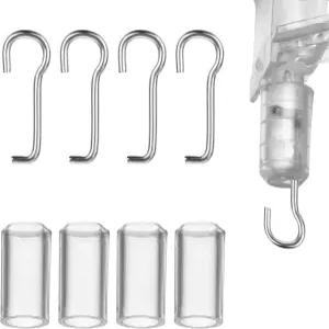 가로 미니 블라인드를 위한 후크 와이어 및 슬리브 칼라가 있는 블라인드 교체 부품 4종 세트 1인치 사각