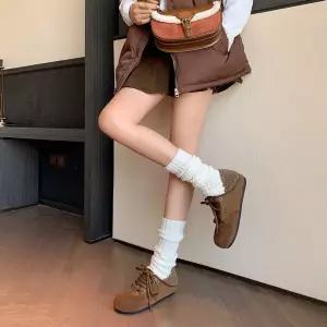 여친 겨울 캐주얼 플랫 슈즈 키높이 기모 스웨이드 보온 단화 원픽5