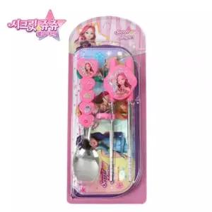 피앤디 쥬쥬 하트 연습용 스텐 수저케이스세트