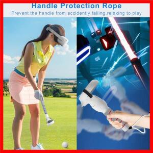 Oculus Quest 2 컨트롤러 액세서리용 핸들 부착물 VR Gorilla Tag Meta Beat Saber Golf용 긴 팔 그립