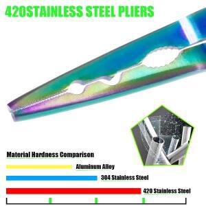 길어지는 멀티 낚시 펜치 420 스테인레스 스틸 태클 기어 가위 후크 리무버 바다 야외 도구 라인 커터