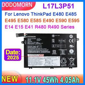 DODOMORN 노트북 배터리, 레노버 씽크패드 E15, E480, 시리즈, 01AV445, L17M3P52, SB10K79606,