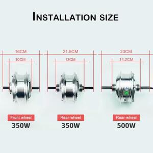 36v48v500w350w 수정 전력 보조 전기 자전거 모터 휠 앞 바퀴 뒷 액세서리