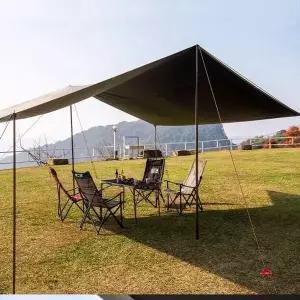 [에이치플러스몰]캠핑 타프 블랙 렉타 L 텐트 차박 암막 방수 그늘막 캠핑타프스크린