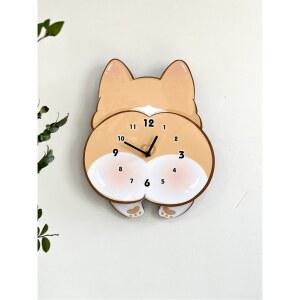 강아지 벽시계 동물 캐릭터 시계 꾸미기 아이방 개 모양