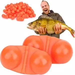 와트리스 베이이 40PCS 휴대용 메기 방울 낚시 끌개 구슬 낚시용 이중 (오렌지)