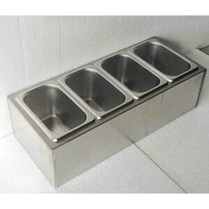 식당셀프바 미니셀프바 소형 급식소 샐러드바 밑반찬 46x19 5 ) 4개 플랫(반찬통