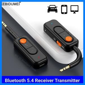 2In 1 Bluetooth 5.4 송신기 무선 3.5mm AUX 오디오 어댑터 스테레오 TV PC 헤드폰 자동차 항공기
