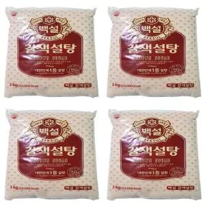 백설 갈색 설탕 3kg 4봉
