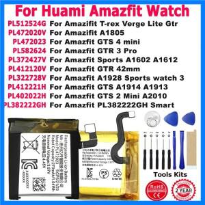 XDOU PL 582624 Huami AMAZFIT GTS 2 3 4 T-rex Verge A1805 A1914 배터리 382222 GH 42mm 미니 라이트 프