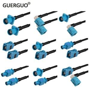 1PC Fakra Z 남성 여성 90도 잭 자동차 네비게이션 GPS 안테나 어댑터 연장 케이블 RG174 RF 동축 피그