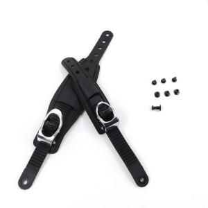 1 가죽 품질 스노우 보드 발목 바인딩 스트랩 인 시스템 액세서리 용 스트랩이있는 2 개의 버클