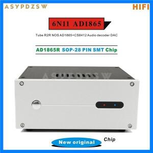 HIFI 스테레오 6Z4 + 6N11 튜브 디코더, R2R NOS AD1865 CS8412 오디오 DAC 칩 옵션)