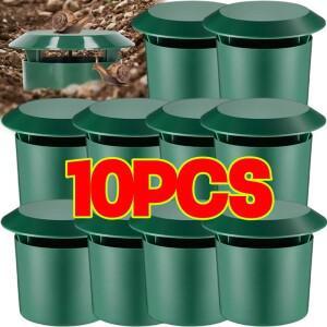 10/1피스 달팽이 트랩 포수 정원 슬러그 케이지 재사용 가능 해충 미끼 스테이션 도구 농장 수호자 액세서