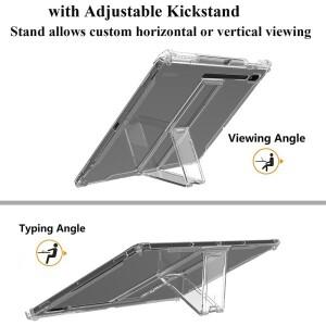 호환 삼성 갤럭시 탭 S9 S8 플러스 12.4용 TPU 케이스 S7 FE S6 라이트 11 A8 Funda PC 스탠드 커버