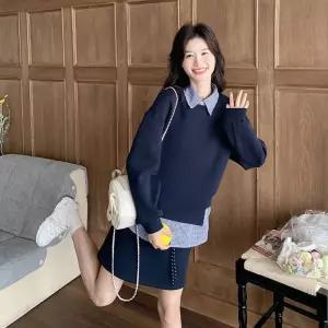 헐크 여자 여성용 치마 봄가을 쇼트 셔츠 정장세트 맨투맨 쓰리피스 KKE3